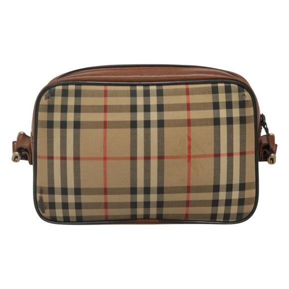 Burberrys Nova Check Shoulder Bag Canvas Beige Auth BA885 - Picture 3 of 16